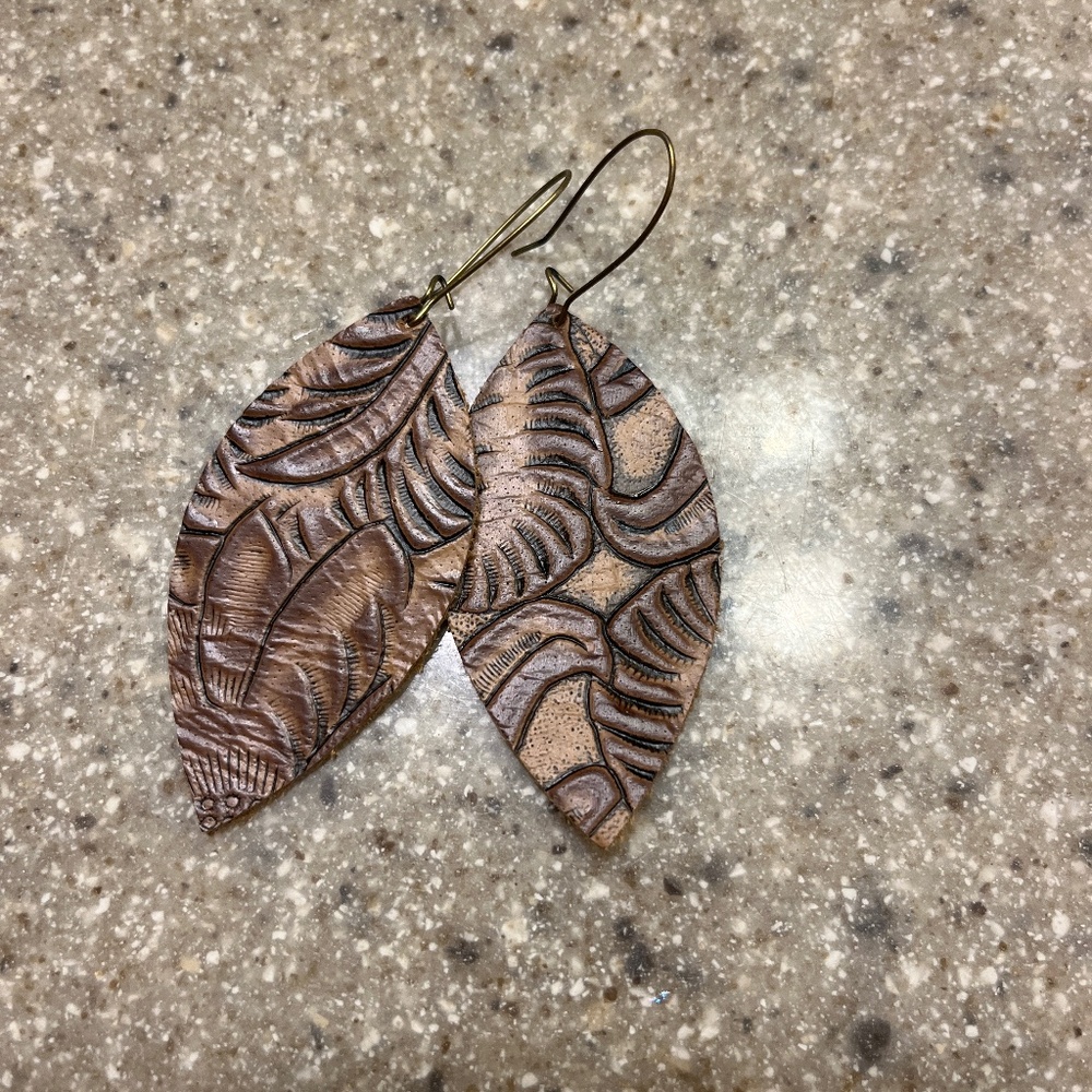 Leather earrings